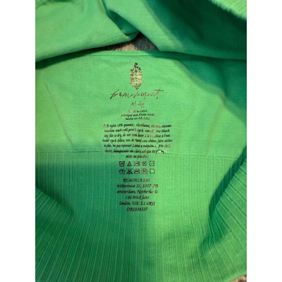 Free People FP Movement Sports Bra XL Green Cross Back Athletic Performance - Picture 2 of 5
